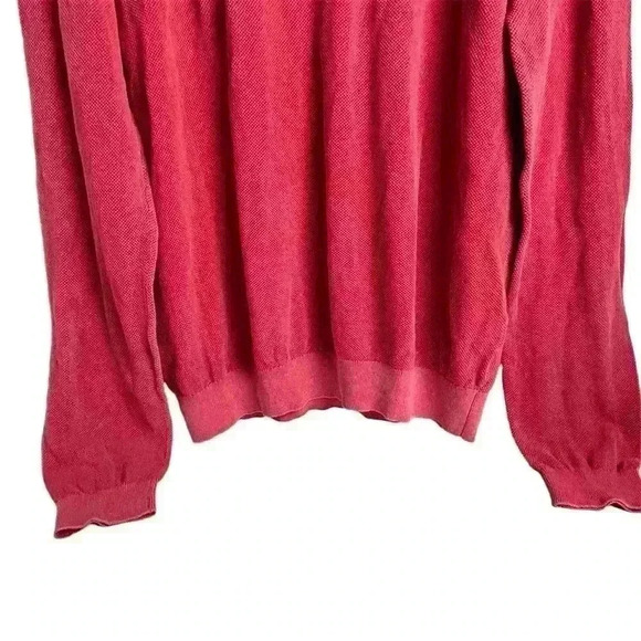 Johnnie-O Men's Red Half-Zip Mock Neck Sweater Size L Autism Speaks arm logo - Picture 9 of 13